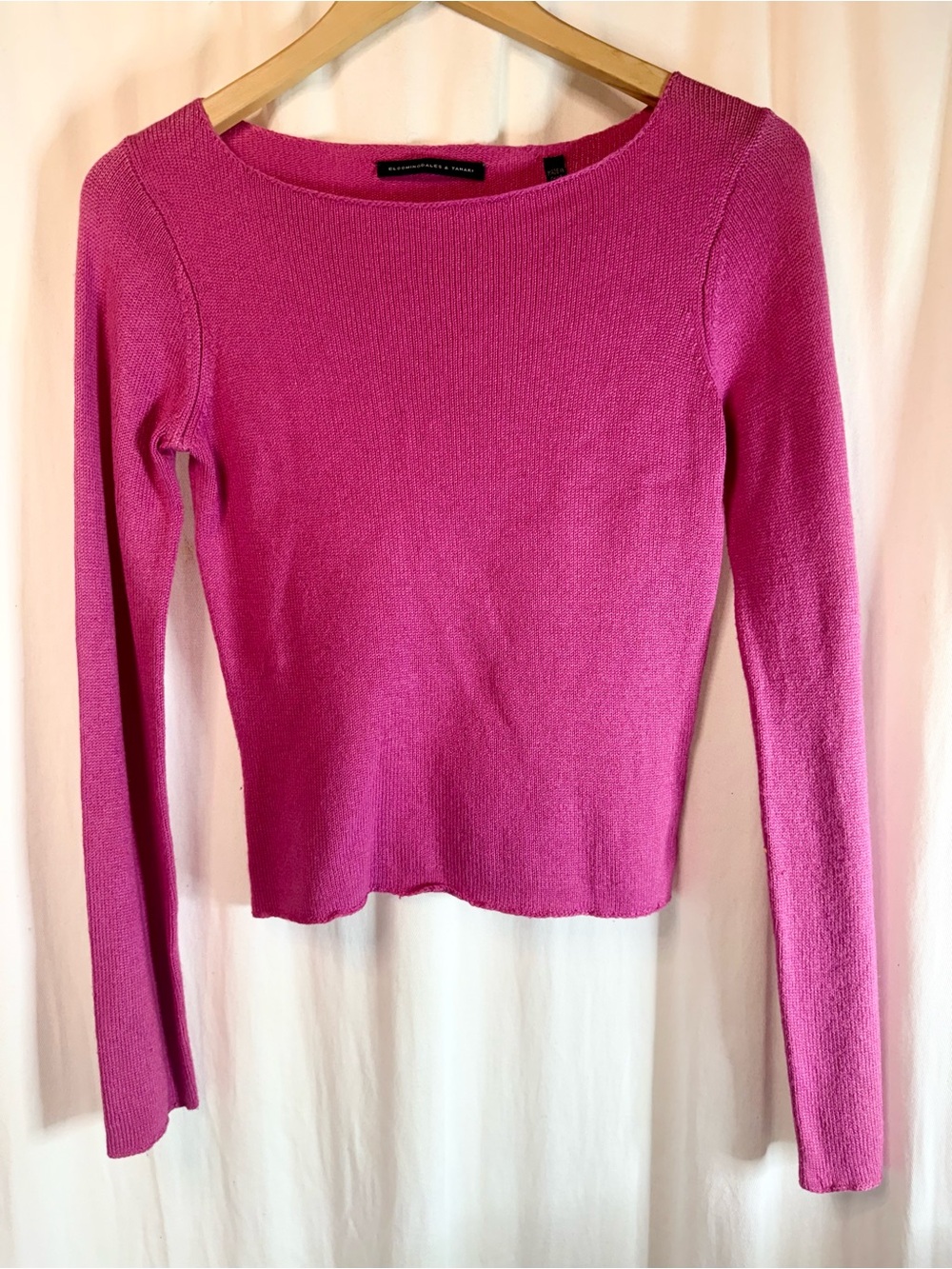 💗Bloomingdale's x Tahari Bright Fuchsia Cashmere/Silk Sweater💗